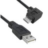 USB Cable  1.83m  USB to 90 degree Micro USB   Black  3021079-06  Qualtek