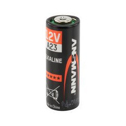 ANSMANN ( 5015182) Battery, Single Cell, 12 V, 23A, Alkaline, 50 mAh, Raised Positive and Flat Negative, 1