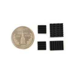 High-quality aluminium heatsink kit for Raspberry Pi 4B, designed to improve heat dissipation and prevent chip overheating.