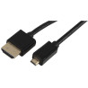 Pro Signal PSG04068 HDMI A Plug  Micro HDMI D Plug  2m  Black