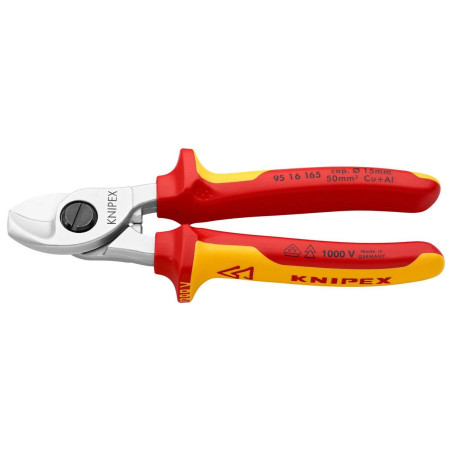 Knipex (95 16 165) Cable Cutter  50mm Capacity  Chrome Plated