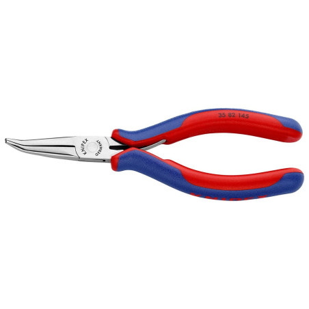 Knipex (35 82 145) 115mm Bent Half-round Long Jawed Electronic Pliers