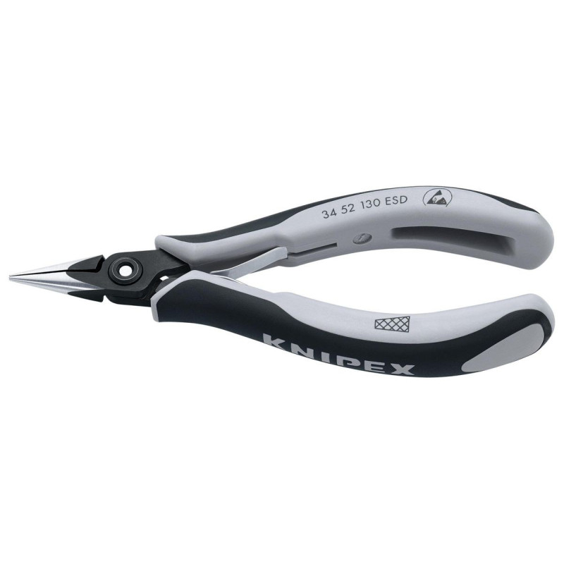 Knipex (34 52 130 ESD) Half-Round Nose Precision Gripping Pliers  130mm