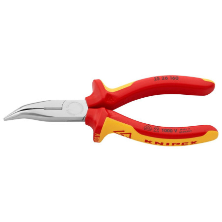 Knipex (25 26 160) 160mm VDE Round Nose Pliers with Smooth Tips