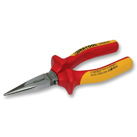 Duratool (D00633) Combination Pliers  Needle Nose  VDE Insulated  160mm