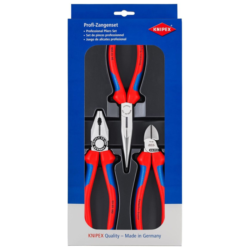 Knipex (002011) Pliers Kit with Two Colour Dual Component Handles