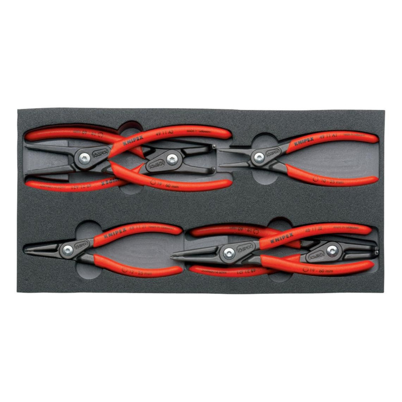 Knipex (00 20 01 V02) Plier Set  Precision  Circlip  Foam Tray  6 Piece