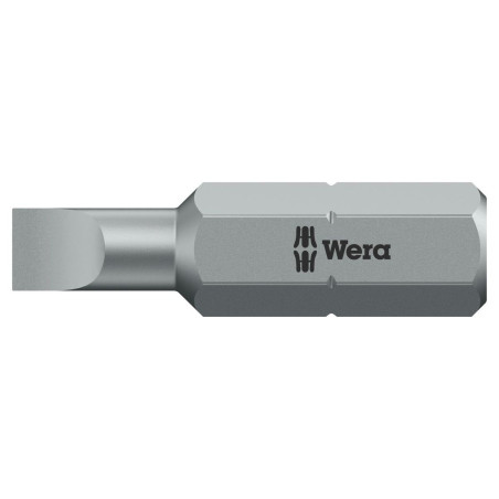 Wera (05072061001)Hex Driver Bit  Slotted  1.2mm x 6.5mm Bit  25 mm Overall