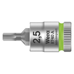 Wera (8740 2.5 X 28MM) Hex Driver Bit  Hex  2.5mm  28mm