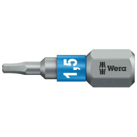 Wera (05056680001) Hex Driver Bit  Hex  1.5mm Bit  25 mm Overall