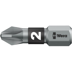 Wera (05056722001) Hex Driver Bit  Pozidriv  PZ2 Bit  25 mm Overall