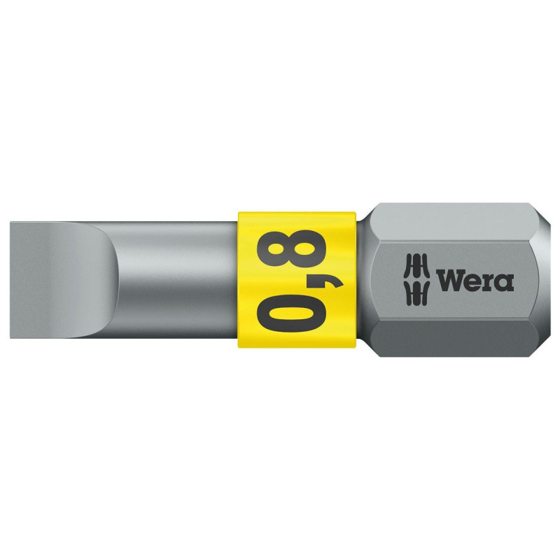 Wera (05056064001) Hex Driver Bit  Slotted  0.8mm x 5.5mm Bit  25 mm