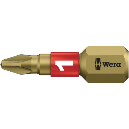 Wera (05056410001) Hex Driver Bit  Phillips  PH1 Bit  25 mm Overall