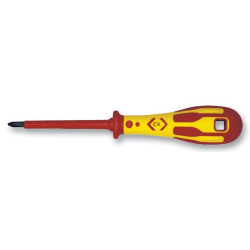 CK Tools (T49142-1) Phillips Screwdriver, VDE, No.1 Tip, 80 mm Blade length