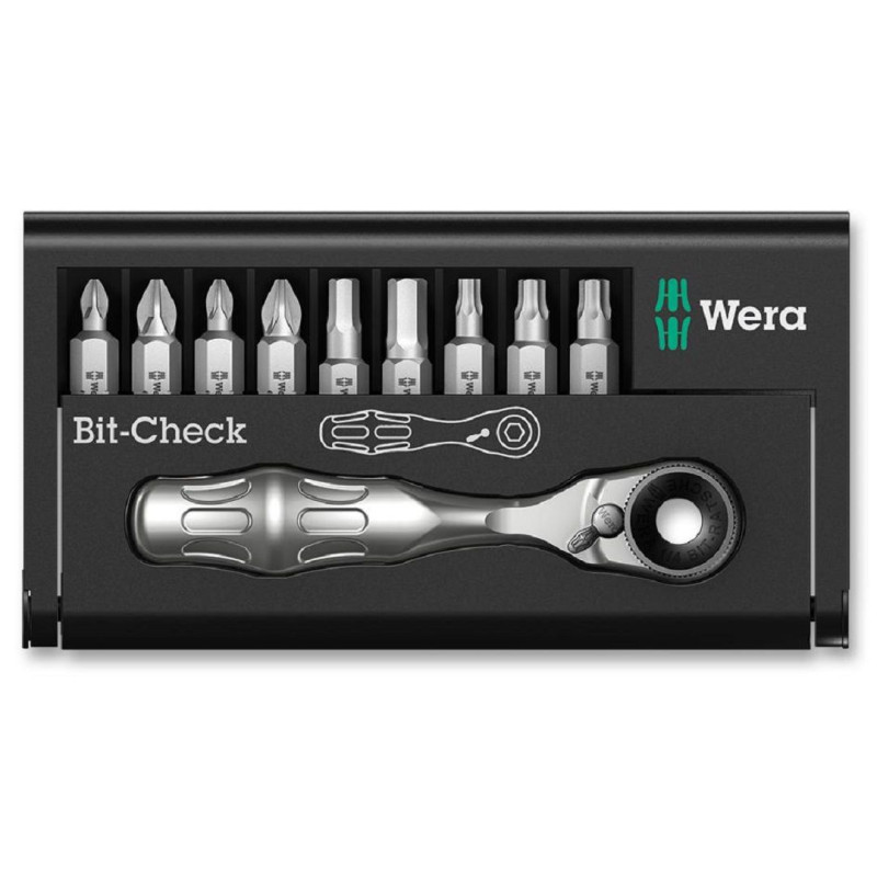 Wera (05073645001) Bit Set  Ratchet  10 Piece