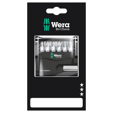 Wera (BIT-CHECK 12 METAL 1 SB) Hex Bit Set  12 Piece