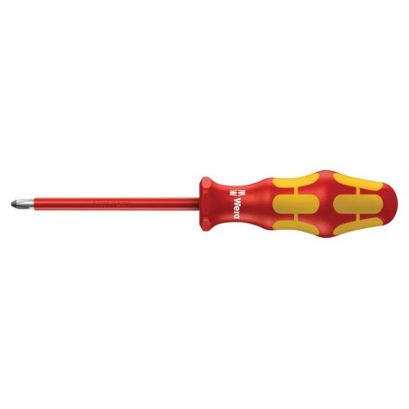 Wera (165 I PZ2 VDE) PZ2 x 100mm Kraftform Plus VDE Insulated Screwdriver