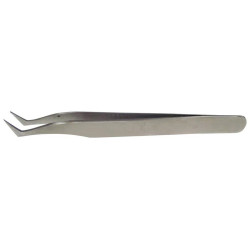 Duratool (1PK-110T-F) Tweezer  Sharp Hooked  Precision  Stainless Steel