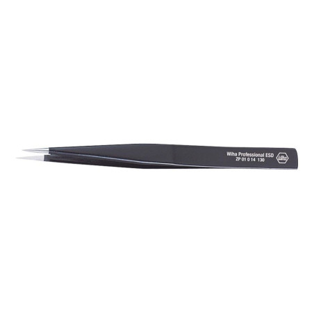 Wiha (32318) Tweezer  ESD  Straight  Pointed  Stainless Steel