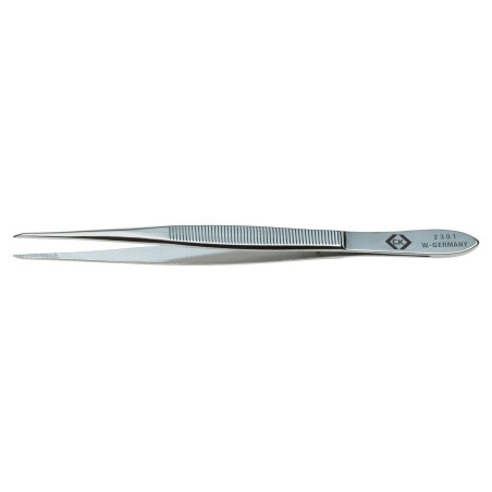 CK Tools (T2301) Tweezer  Fine Blunt Tip  Precision  115mm  Carbon Steel