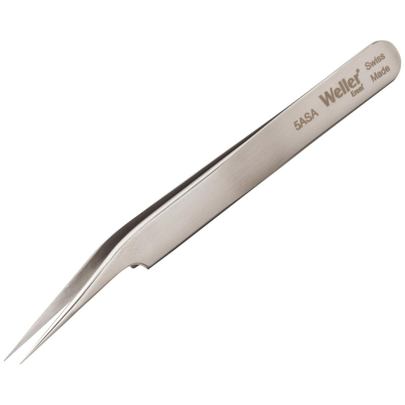 Weller Erem (5ASA) Tweezer  Precision  Pointed  Stainless Steel  4.5 inch