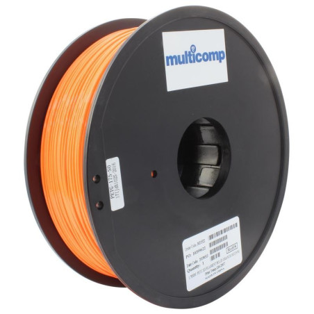 3D Printer Filament PETG 1.75 mm Solid Orange 250 Degree Celcius Melting Temp