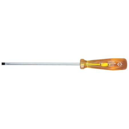 CK Tools (T4965 08) Screwdriver  Slotted  Parallel  200mm Blade  5mm Tip