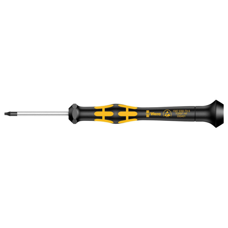 Wera (05030401001) Screwdriver, Torx, T5, 40 mm Blade, 157 mm Overall