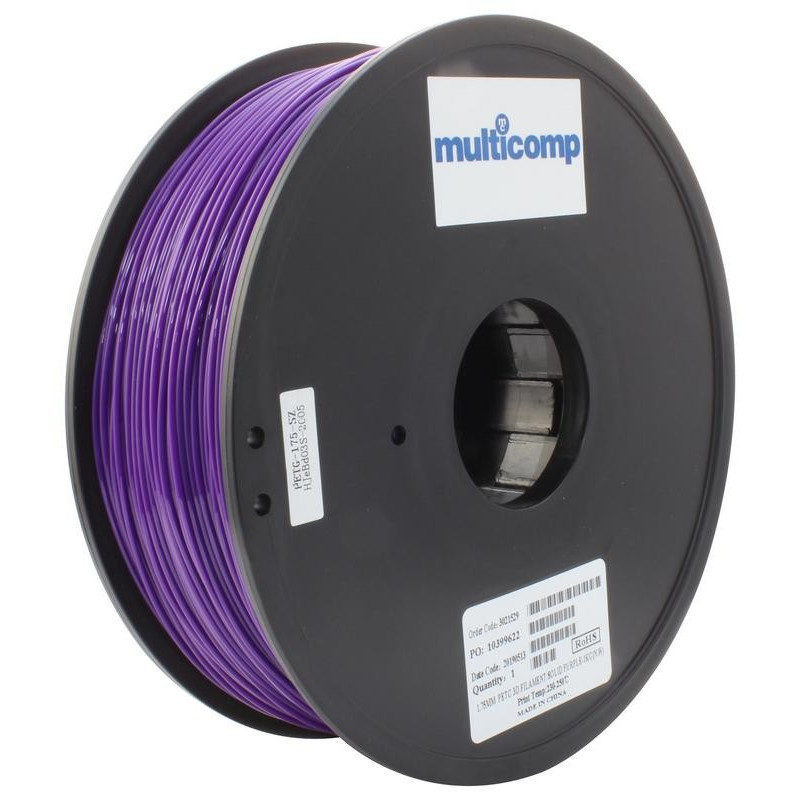 3D Printer Filament PETG 1.75 mm Solid Purple 250 Degree Celcius Melting Temp