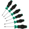 Wera (05031553001) Screwdriver Set, Slotted, Pozidriv, Phillips, 6 Piece