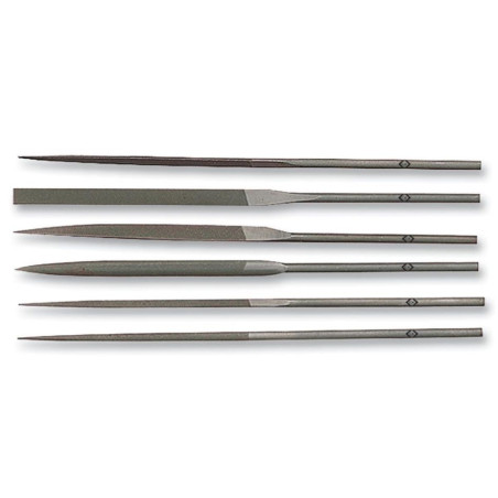 CK Tools (T0124P) Needle File Set  Precision  70 mm Blade  6 Piece