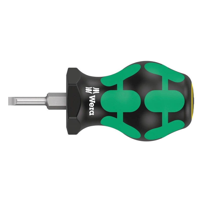 Wera (335 STUBBY 0,6 X 3,5 X 25 MM) Stubby Screwdriver, Slot, 3.5mm, 24.5mm