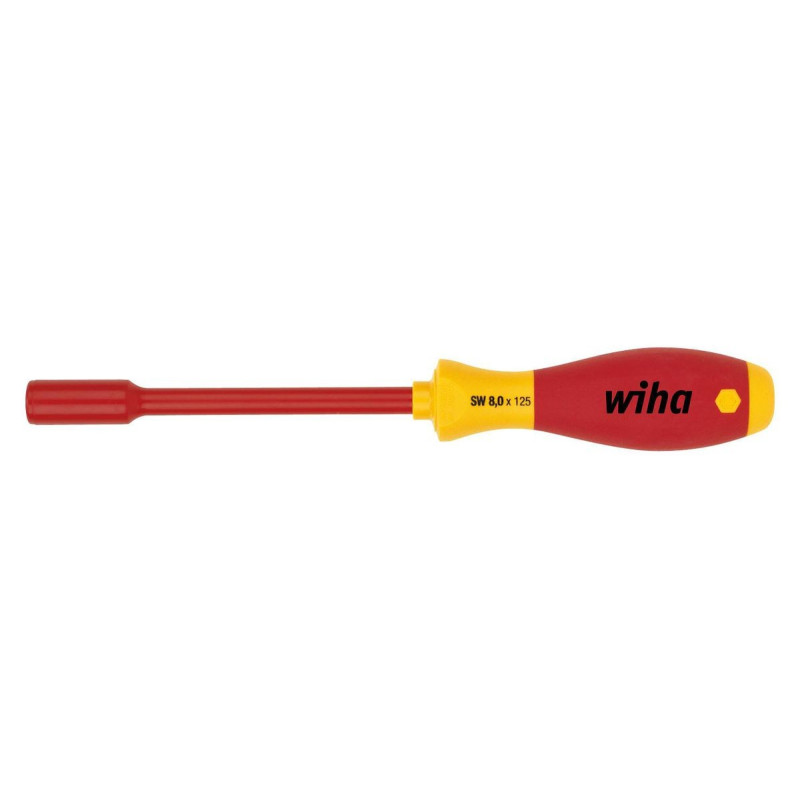 Wiha (00866) Nut Driver, Hex, 15 mm Drive, 125 mm Blade, 243 mm