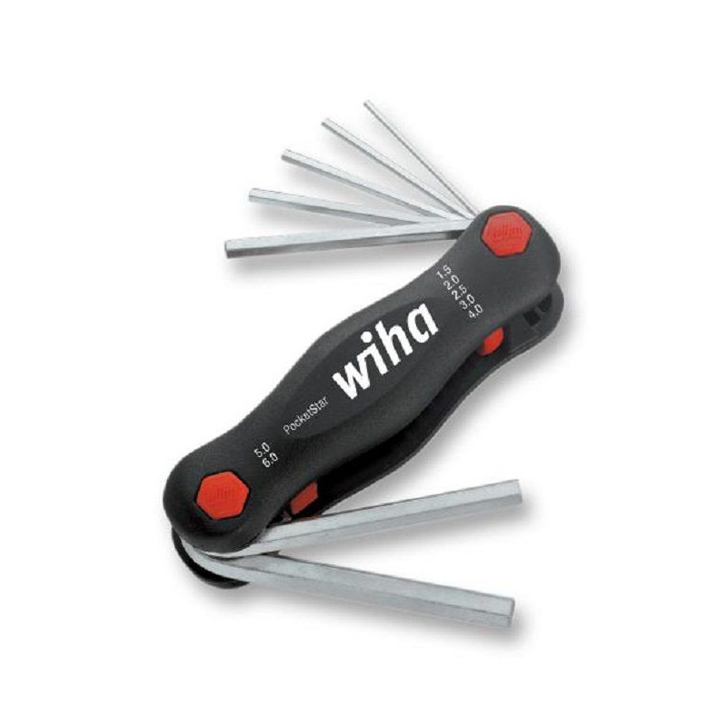 Wiha (23035) Hex Key Set  Fold-Out Holder  7 Pieces