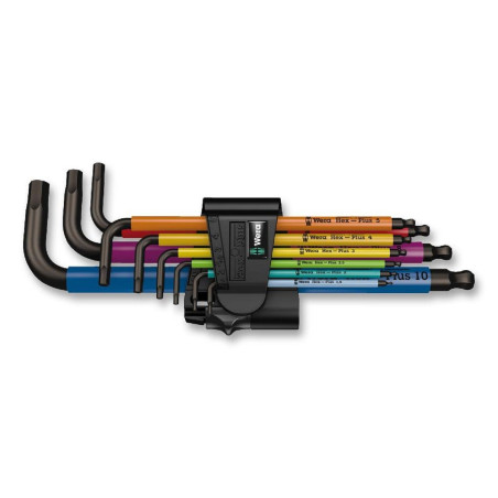 Wera (950 SPKL/9 SM N MULTICOLOUR SB) Hex L-Key Set (9 Piece)