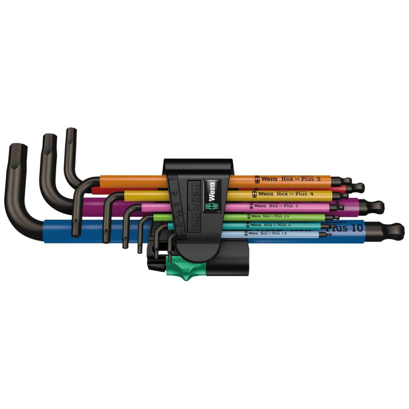 Wera (05022089001) Hex Key Set, With Holder, Metric, 9 Piece