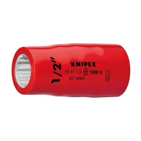 Knipex (98 47 1) Socket  12 Point  1"  1/2" Drive  Chrome Vanadium Steel"