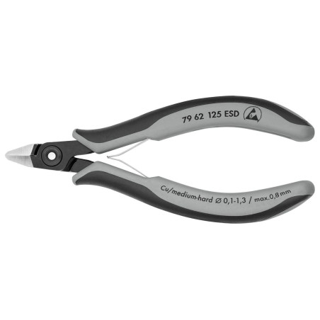 Knipex (79 62 125 ESD) Cutter  Precision  Side  125 mm  Flush  1 mm  64°