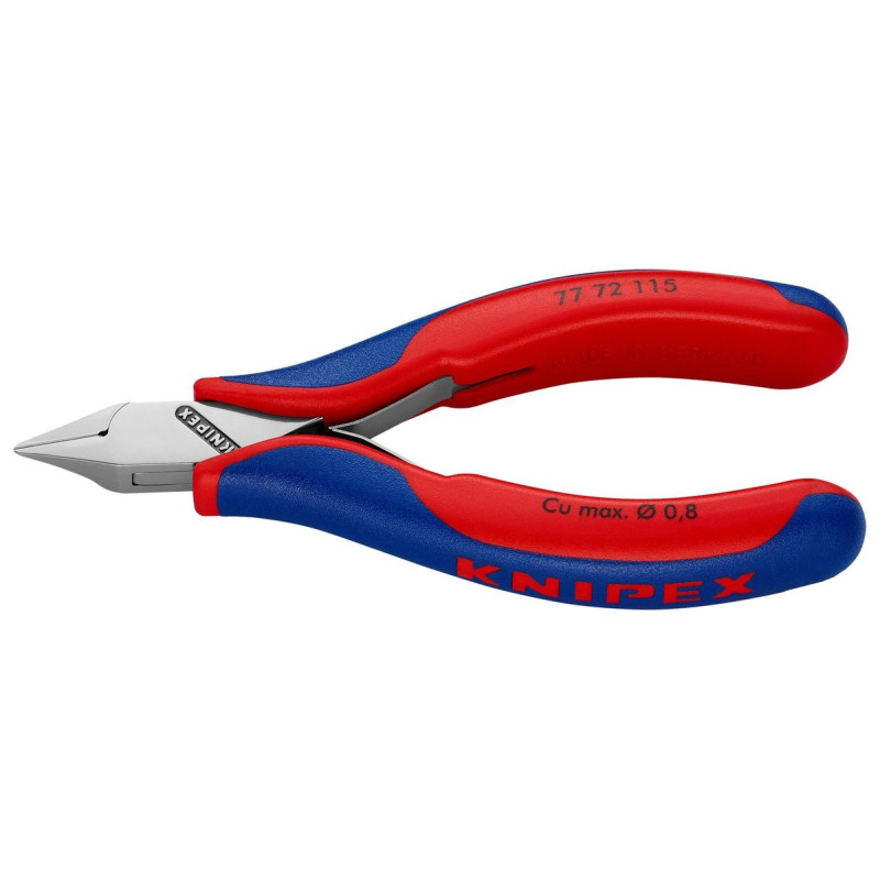 Knipex (77 72 115) Cutter  Red Handles  Diagonal  115 mm  0.8 mm  62°