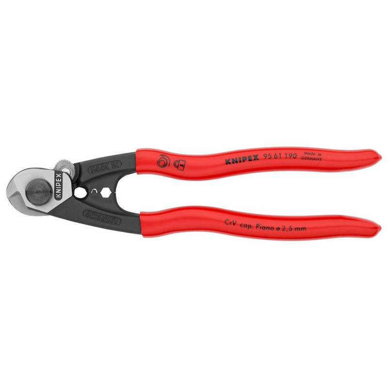 Knipex (95 61 190) Cutter  Nibbler  Wire Rope  6 mm Cutting Capacity