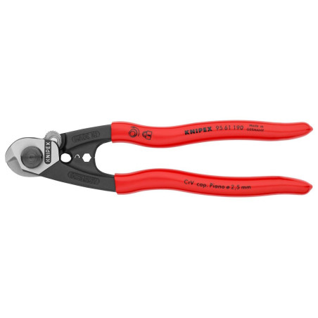 Knipex (95 61 190) Cutter  Nibbler  Wire Rope  6 mm Cutting Capacity