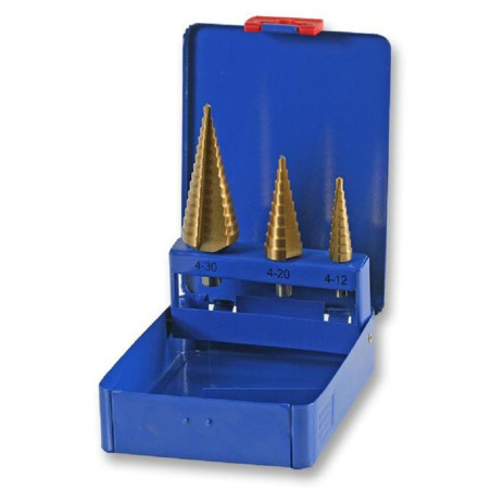 Duratool (D00303) 3 Piece Step Drill Bit Set