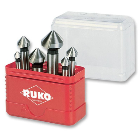 Ruko (A102156) Drill Bit Set  Deburring  Countersinker  6 Piece