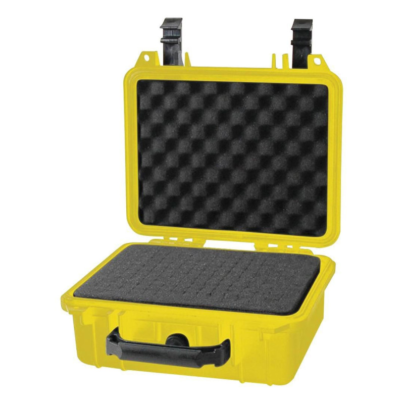 Duratool (22-24116) Weatherproof Tool Case with Foam  Yellow  Polypropylene