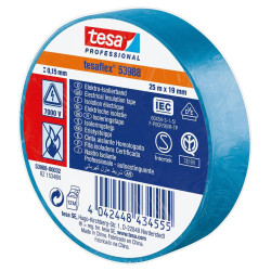 Tesa - Blue 25M X 19MM Electrical Insulation Tape  PVC  19 mm x 25 m