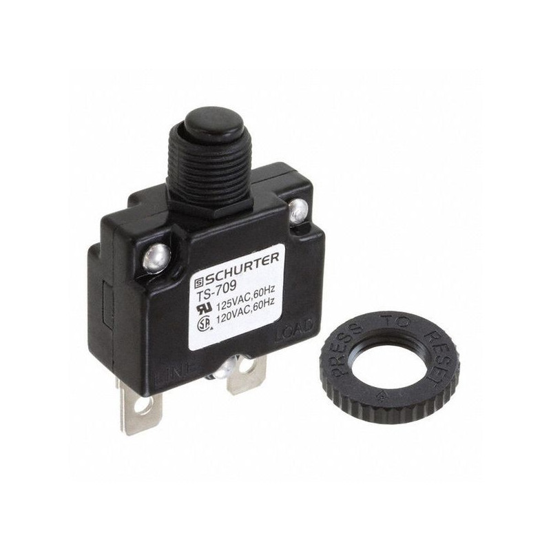 Thermal Circuit Breaker  TS-709 Series  12 A  1 Pole