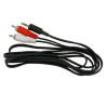 AV Cable 3.5mm Stereo Phone Plug to 2x RCA/Phono Plug  5.9 ft  1.5 m  Black