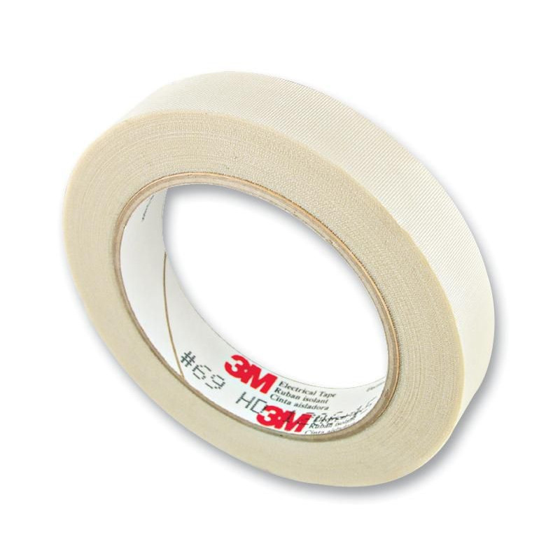 3M (69 6MM) Electrical Insulation Tape  Glass Cloth  White  6 mm x 32.9 m