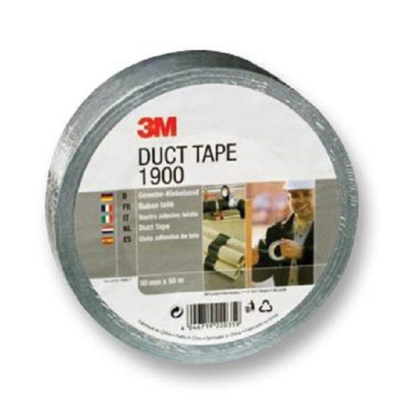 3M (1900) Duct Tape  PE (Polyethylene) Film  Silver  48 mm x 54.9 m