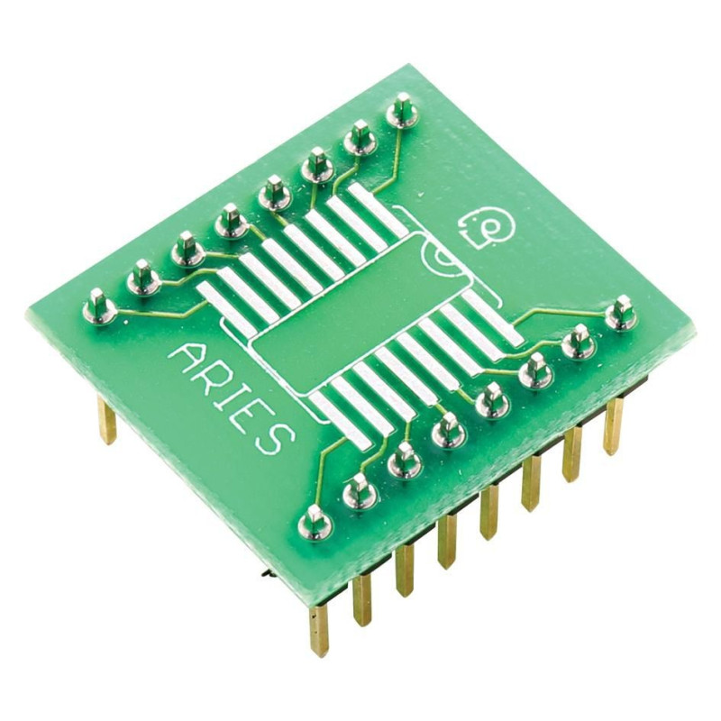 Aries (LCQT-SOIC16) IC Adapter - 16-SOIC to 16-DIP